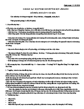 Giáo án môn Hóa học lớp 11 (cơ bản) năm 2010
